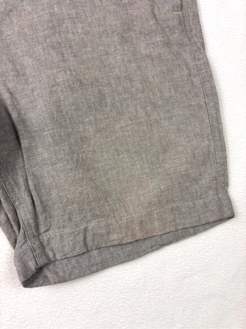 J.Crew Gramercy Linen/Cotton Lightweight Gray Flat Front Chino Short‎ 9